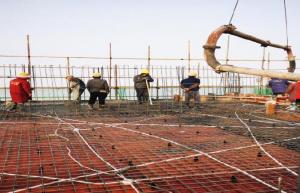 中国一冶淮安金禧园工程项目3楼主体结构封顶